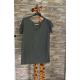 Tee-shirt ou top oversize col V