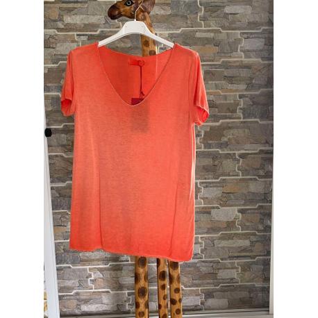 Tee-shirt ou top oversize col V