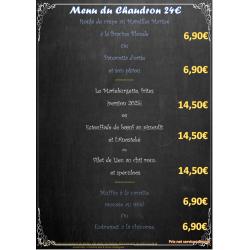 Menu du Chaudron