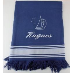 Fouta éponge voilier personnalisée