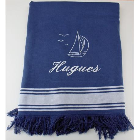 Fouta éponge voilier personnalisée