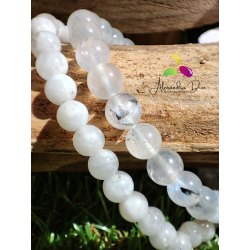 Bracelet Péristérite ou Labradorite blanche