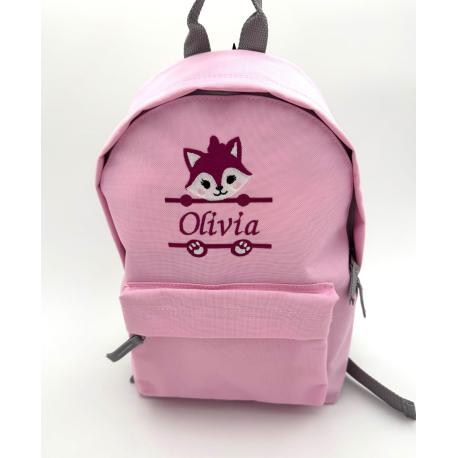 Sac à dos renard et prénom