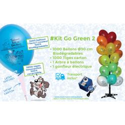 Kit communication 2 avec des ballons publicitaires et gonfleur électrique