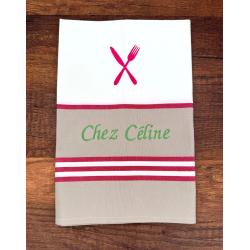 Torchon personnalisé avec motif au choix