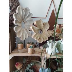 Grande fleurs en bois de Teck