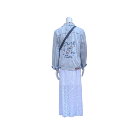 Veste en jeans brodée