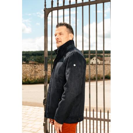 Blouson long marine en suédine NOAH Hafnium