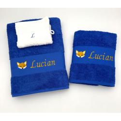 serviette personnalisée prénom et petit motif