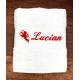 serviette personnalisée prénom et petit motif