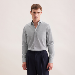 Chemise Seiden à motifs micro-géométriques