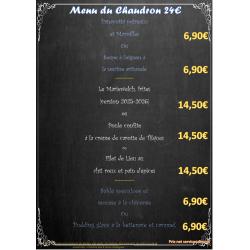 Menu du Chaudron