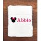 serviette personnalisée prénom et petit motif