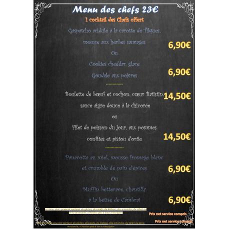 Menu du Chaudron