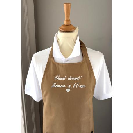 Tablier adulte  personnalisé et petit coeur
