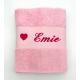 serviette personnalisée prénom et coeur
