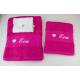 serviette personnalisée prénom et coeur