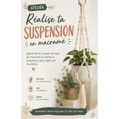 Atelier goûter "Réalise ta suspension en macramé" du 27 mai