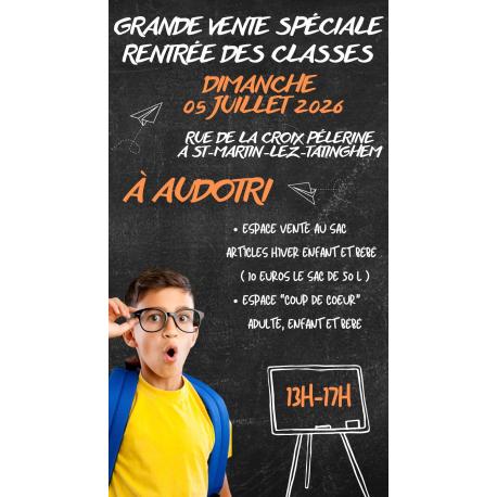 Grande vente spéciale Rentrée des classes