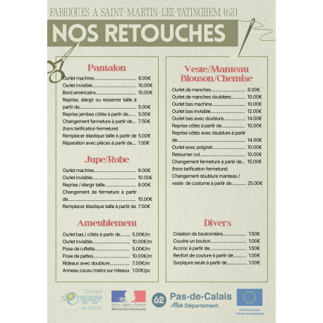 Notre service de retouches