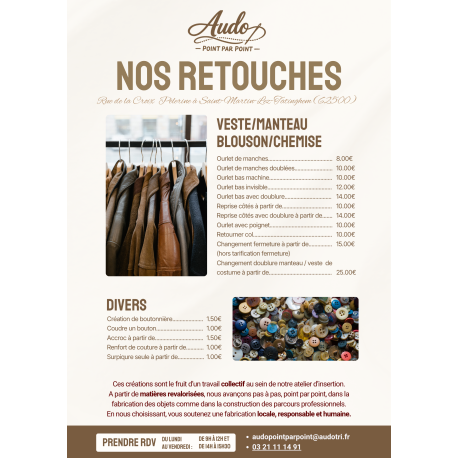 Notre service de retouches