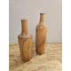 Bouteille en bois, tournée à la toupie