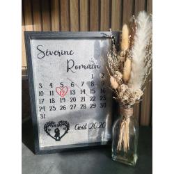 Cadre date souvenir personnalisé