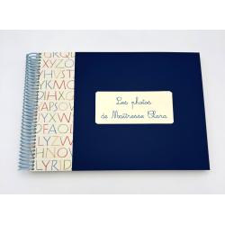 Album photos de classe ENSEIGNANTS bleu et leçon d'écriture