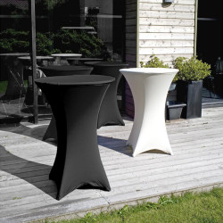 Location : Table "Mange-debout" pliant PVC avec housse