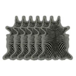 6 DESSOUS DE VERRE de la marque PÔDEVACHE motif gris & noir