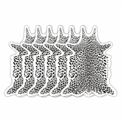 6 DESSOUS DE VERRE de la marque PÔDEVACHE motif gris & noir