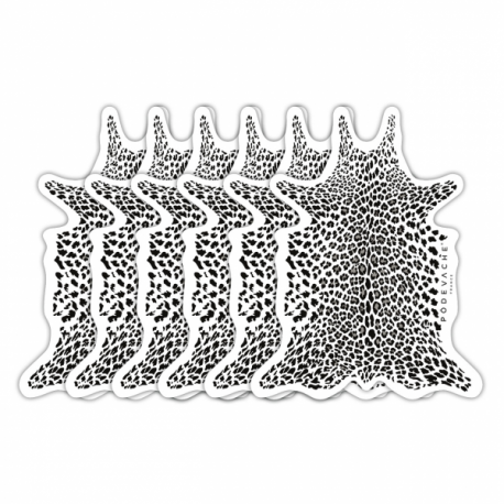 6 DESSOUS DE VERRE de la marque PÔDEVACHE motif gris & noir