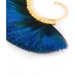 Boucles d'oreilles GAS Bijoux à plumes modèle BUZIOS pièce unique