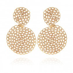 Boucles d'oreilles GAS Bijoux modèle ONDE Gourmette OR