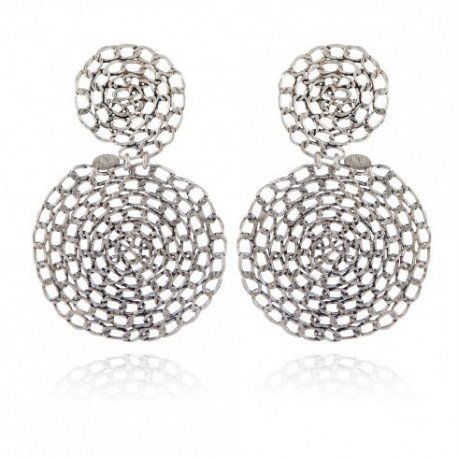 Boucles d'oreilles GAS Bijoux modèle ONDE Gourmette ARGENT