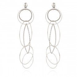 Boucles d'oreilles GAS Bijoux modèle TORSADE ARGENT