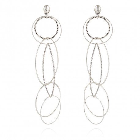 Boucles d'oreilles GAS Bijoux modèle TORSADE ARGENT