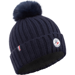 BONNET Le Vent à La Française BLEU MARINE pompon