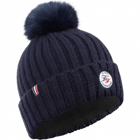 BONNET Le Vent à La Française BLEU MARINE pompon