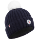 BONNET Le Vent à La Française BLEU MARINE pompon BLANC