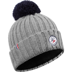BONNET Le Vent à La Française BLEU MARINE pompon BLANC