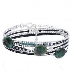 Bracelet DORIANE multi-tours PIERRES
