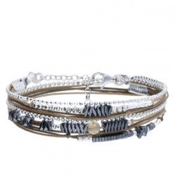 Bracelet DORIANE 2 tours avec pierre