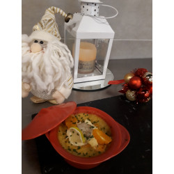 cassolette de saumon gambas aux agrumes