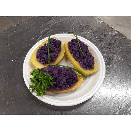 fondant de pomme de terre vitelotte aux amandes